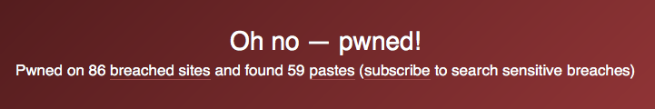 Your address has been pwned